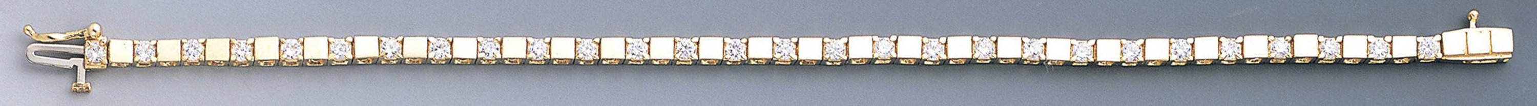14k Gold 1.75 Ct Round Cz Tennis Bracelet